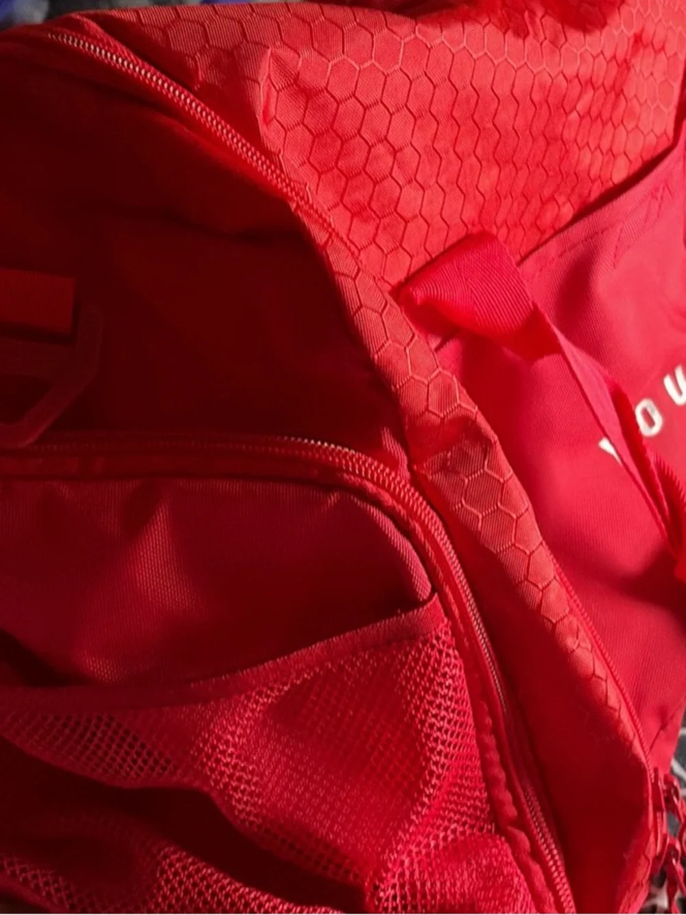YoungLA Red Canvas Tote with White Logo